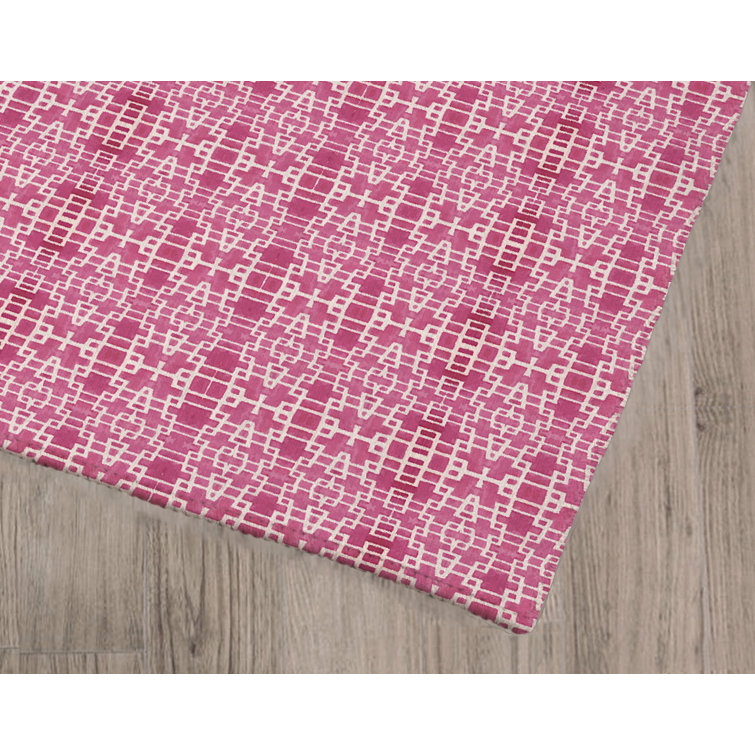 Wrought Studio Drumack Geometric Red/Pink Area Rug Wayfair Canada